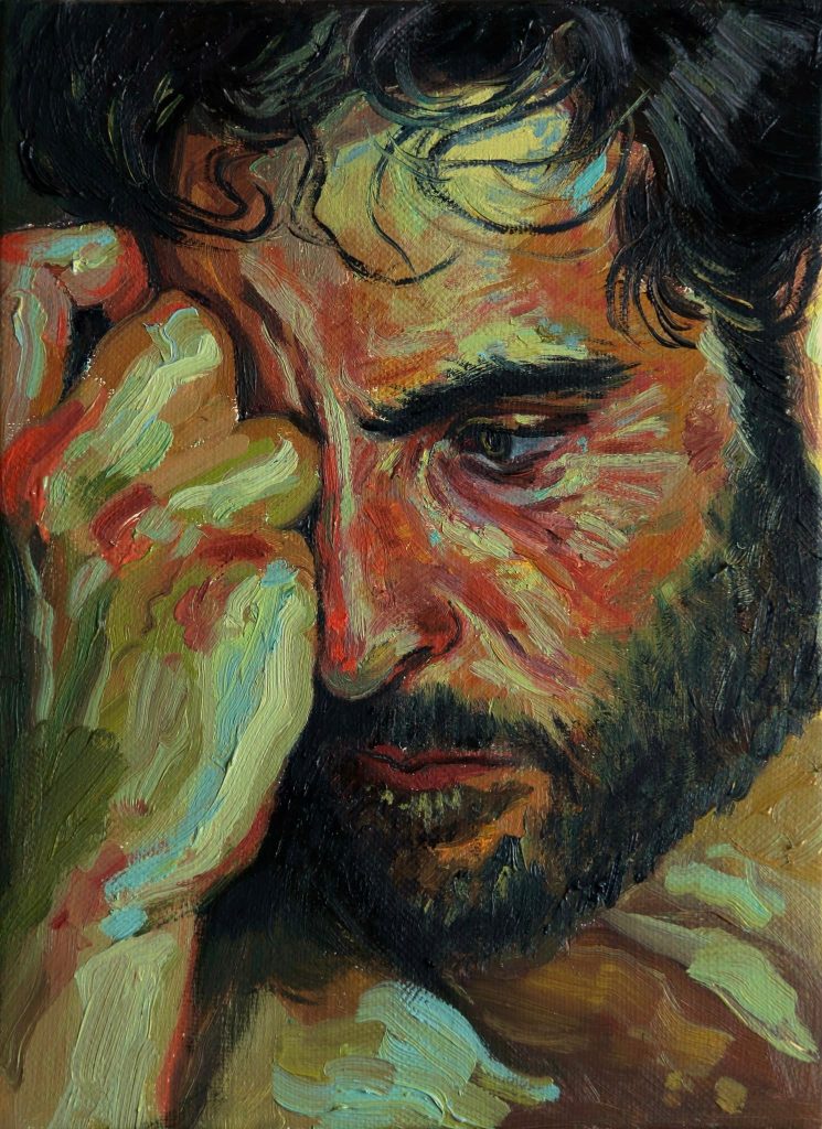 Aching fist, 2026 by Clément Louis. Oil on linen