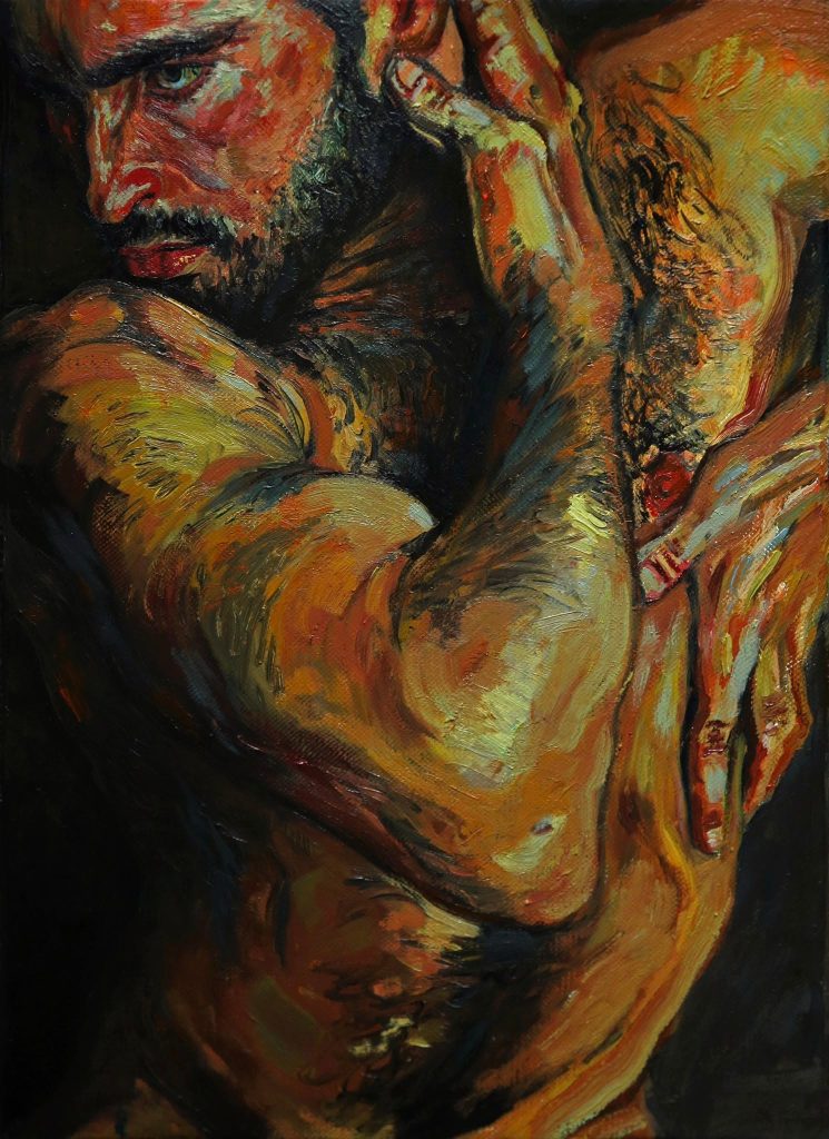 Torsion, 2026 by Clément Louis. Oil on linen