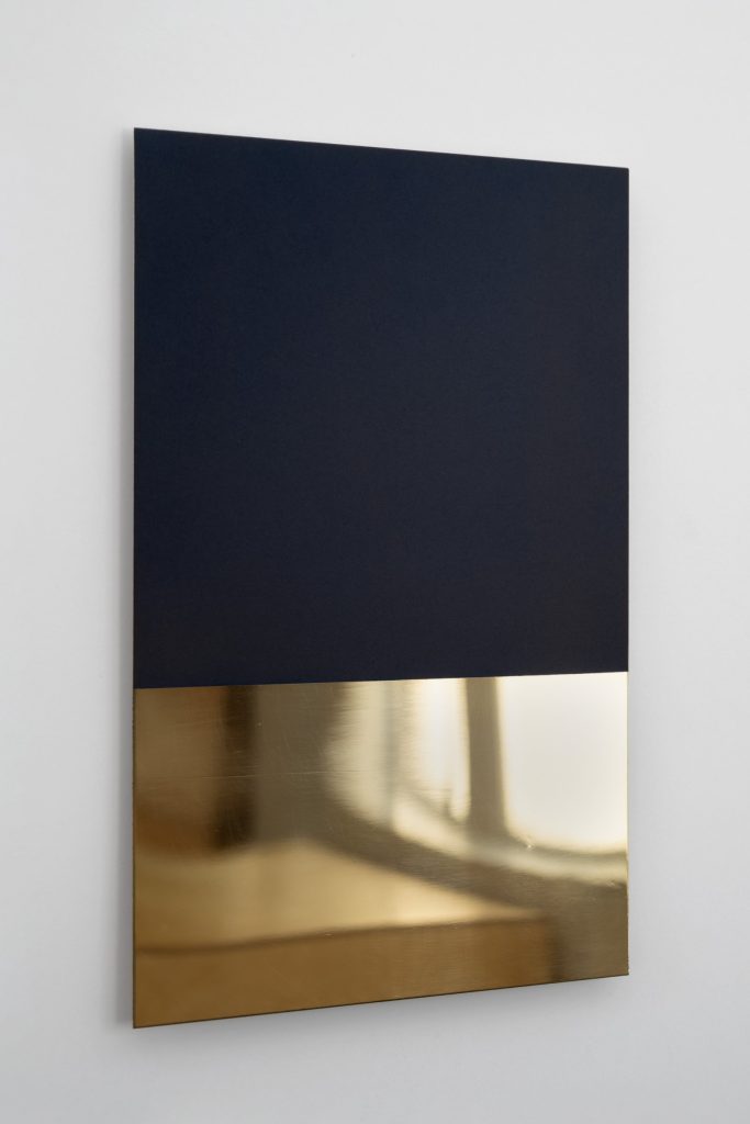Halcyon days of youth (ultramarine), 2026 by Morné Visagie. Ink on brass